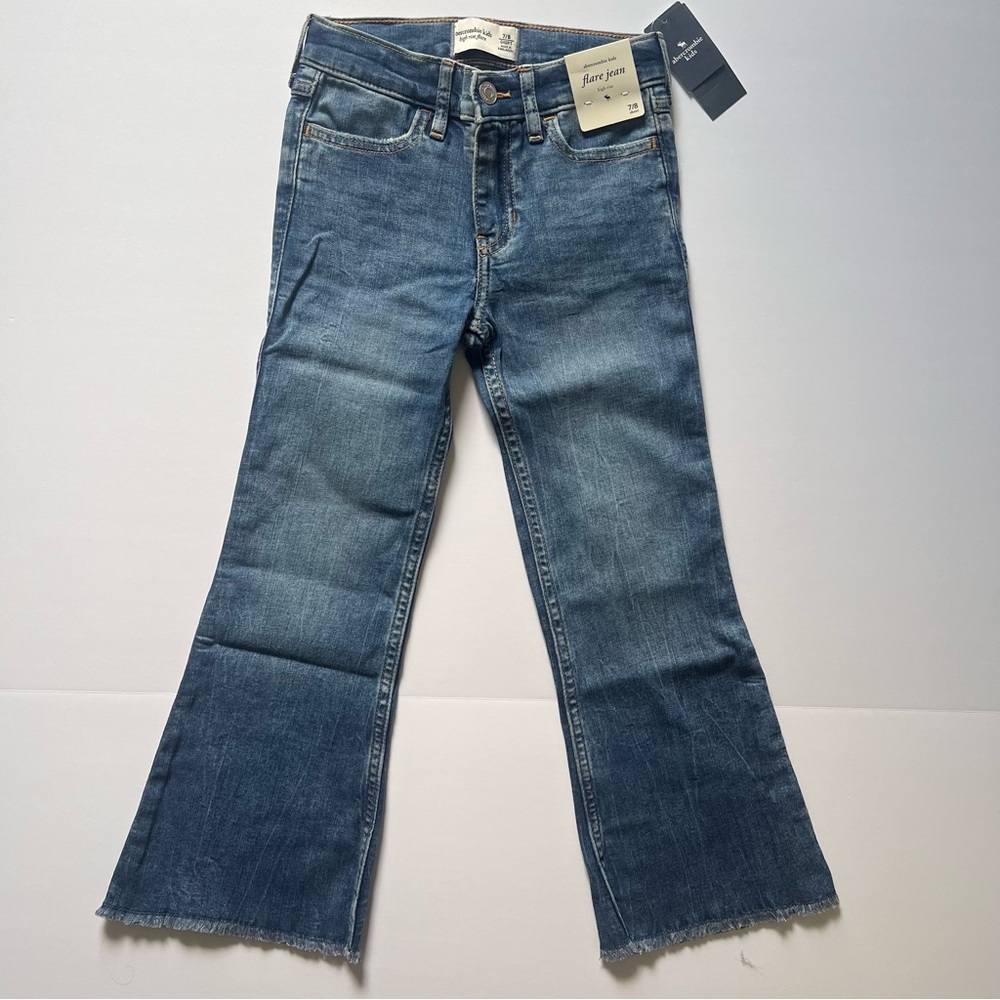 NWT Abercrombie & Fitch Kids Flare Jeans High Rise size 7/8